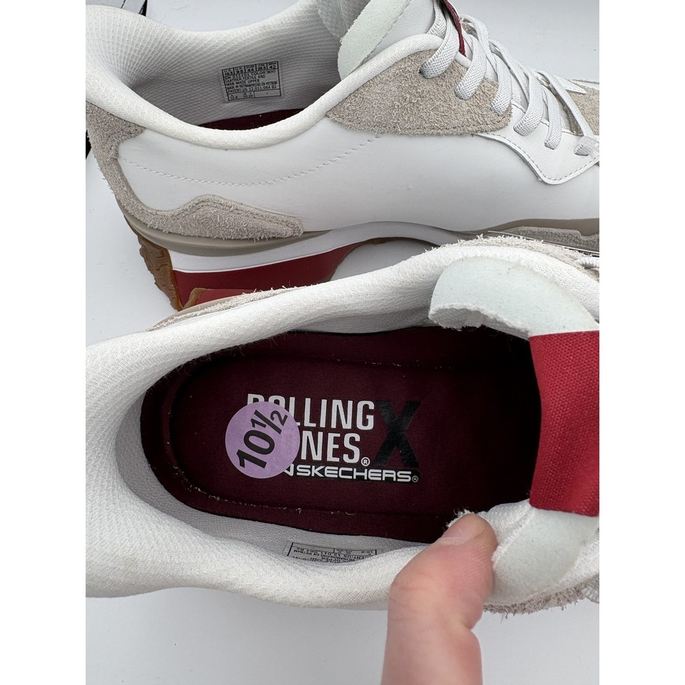 Skechers Mark Nason Rolling Stones Shoes Mens Size 10.5 White Suede Sneakers - Picture 4 of 7